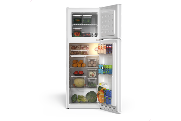 TCL 4.7 Cu.Ft Two Door Mini Refrigerator White - TRM47D5AW | TCL USA