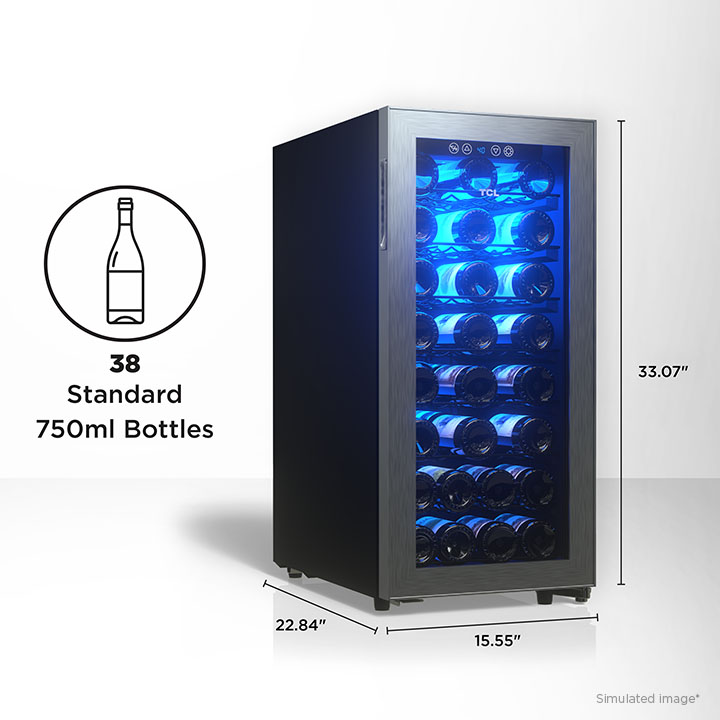 Freestanding wine cooler