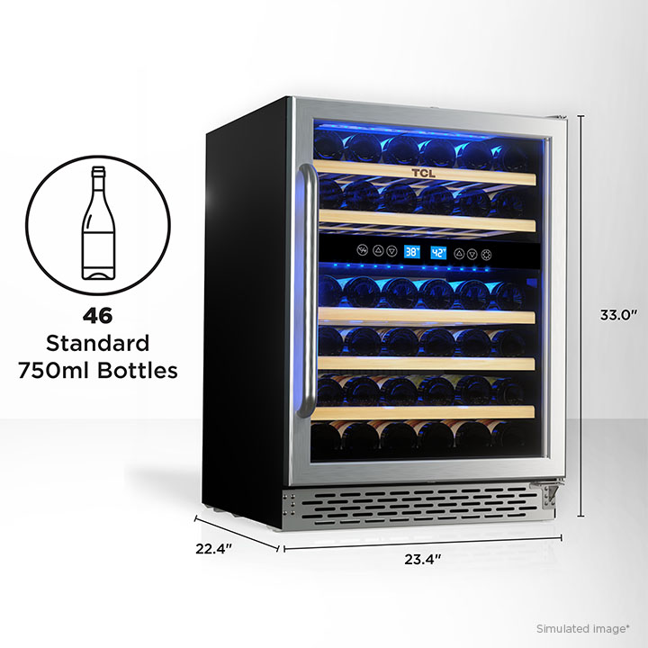 Freestanding wine cooler