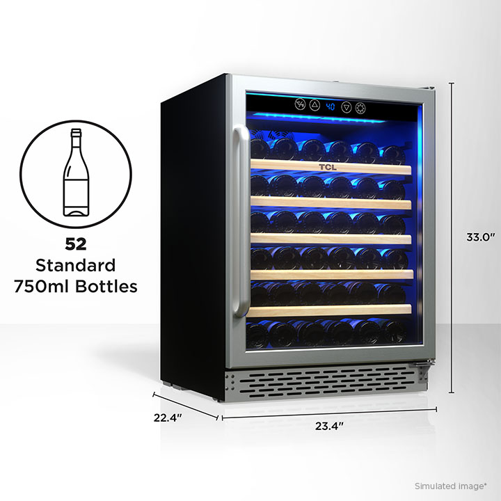 Freestanding wine cooler