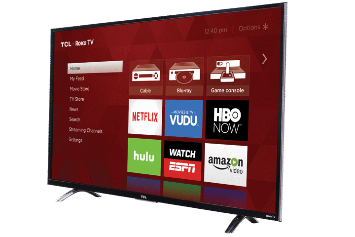 TCL 43” UP120 4K UHD LED Roku Smart TV - Angle View