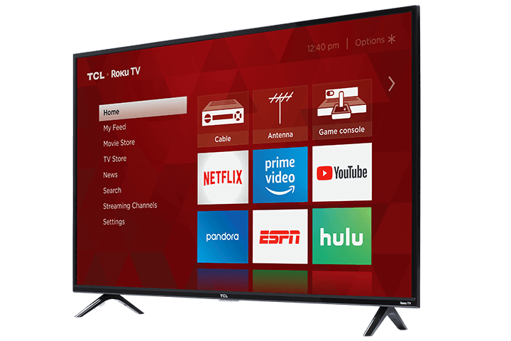 TCL 43" Class 3-Series FHD LED Roku Smart TV - Front View