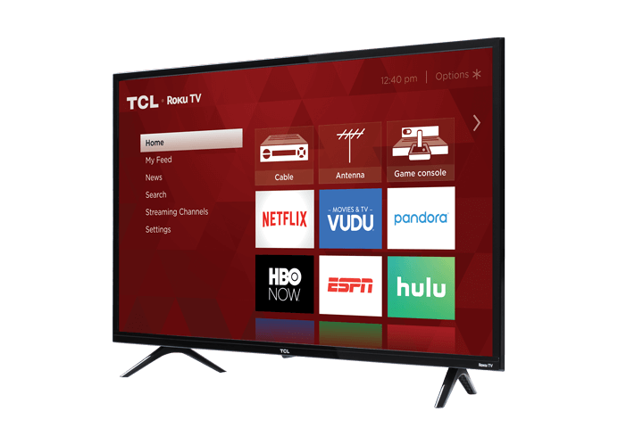 TCL 32” Class 3-Series HD LED Roku Smart TV - Angled