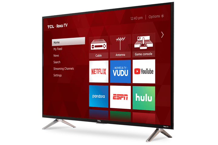 TCL 40” Class 3-Series FHD LED Roku Smart TV - Angle View