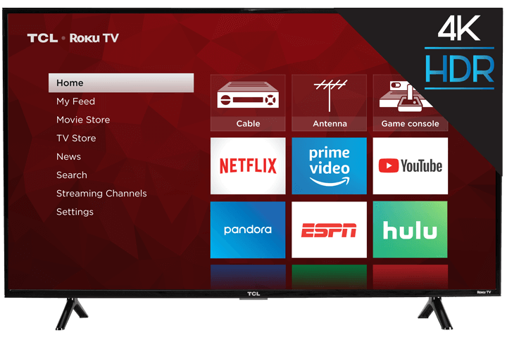 TCL 49" Class 4-Series 4K UHD LED Roku Smart TV 49S403 - Front View
