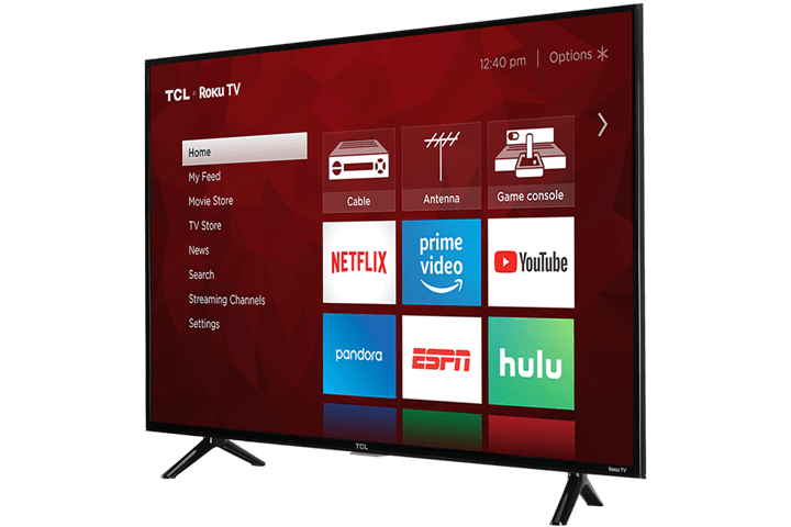 TCL 43" Class 4-Series 4K UHD LED Roku Smart TV 43S403 - Side View