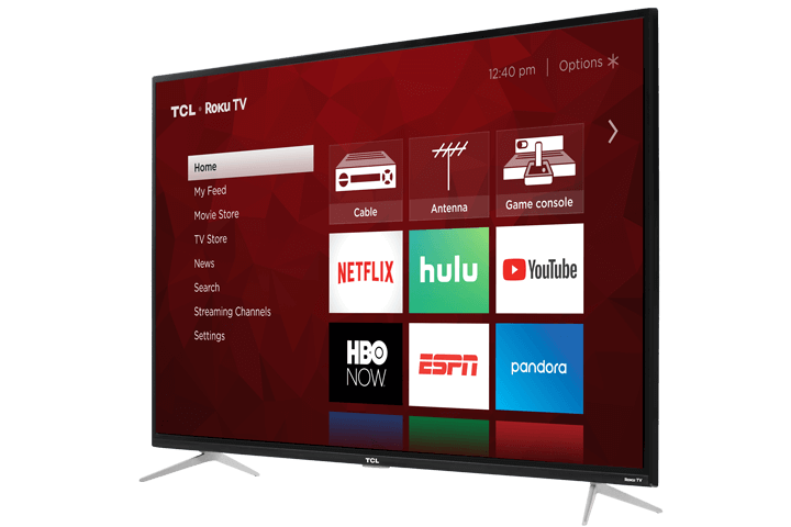 TCL 43" Class 4-Series 4K UHD LED Roku Smart TV 43S423 - Front View