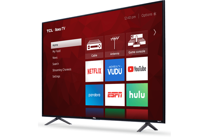 TCL 55” Class S-Series 4K UHD HDR Roku Smart TV 55S401- Angled View