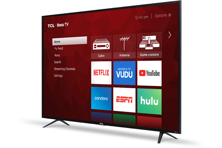 TCL 65” Class S-Series 4K UHD HDR Roku Smart TV - Angled View