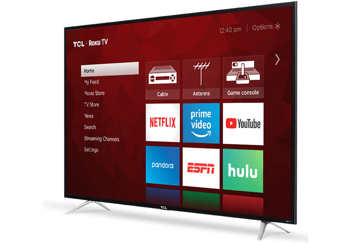 TCL 65" Class 4-Series 4K UHD LED Roku Smart TV 65S405 - Angle View