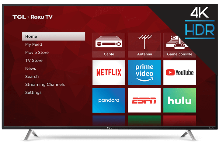  TCL 55S405 55-Inch 4K Ultra HD Roku Smart LED TV (2017 Model) :  Electronics