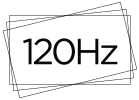 Taux de rafraîchissement du panneau de 120 Hz