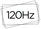 Taux de rafraîchissement du panneau de 120 Hz