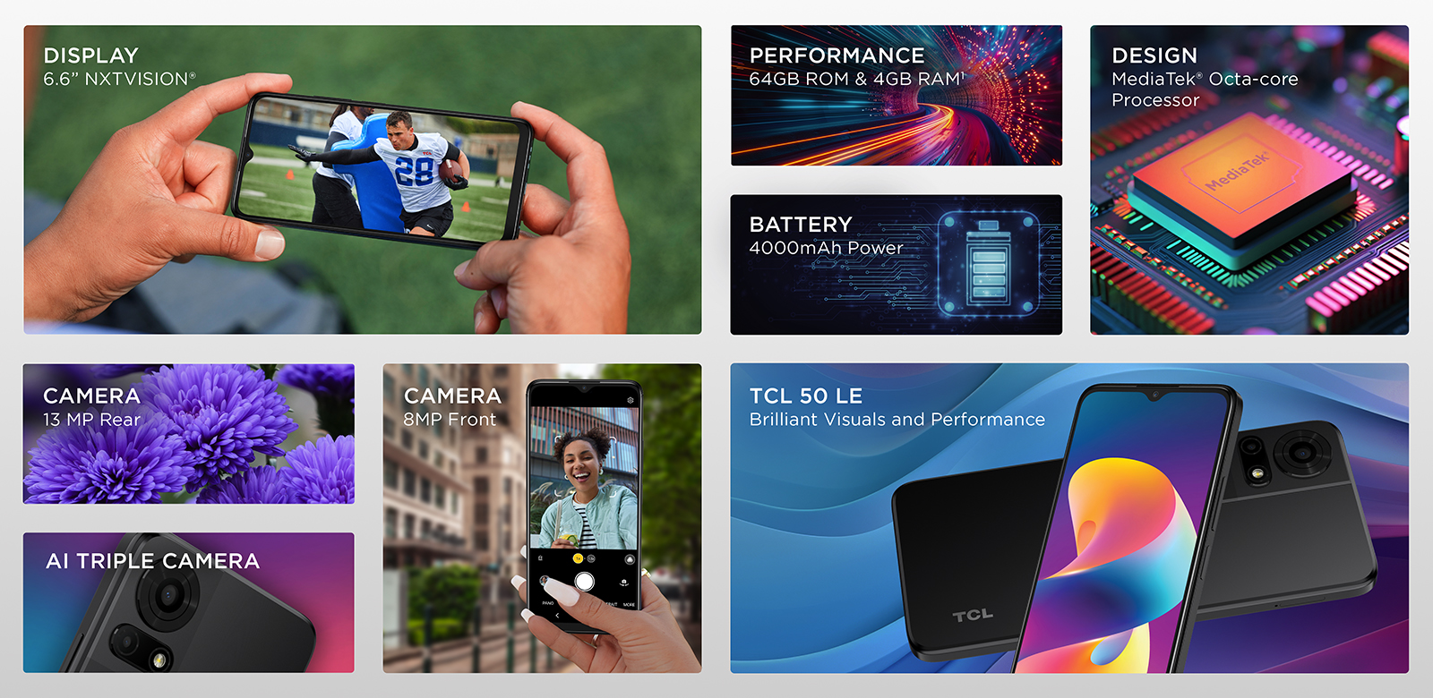 collage of phone key features