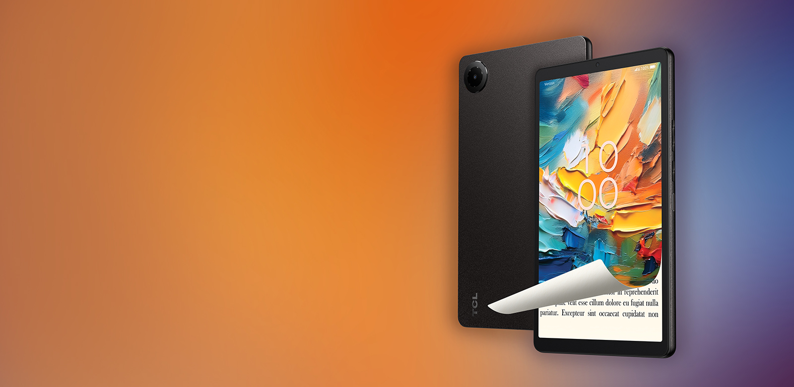 tablet displaying artwork on matte paper-like screen