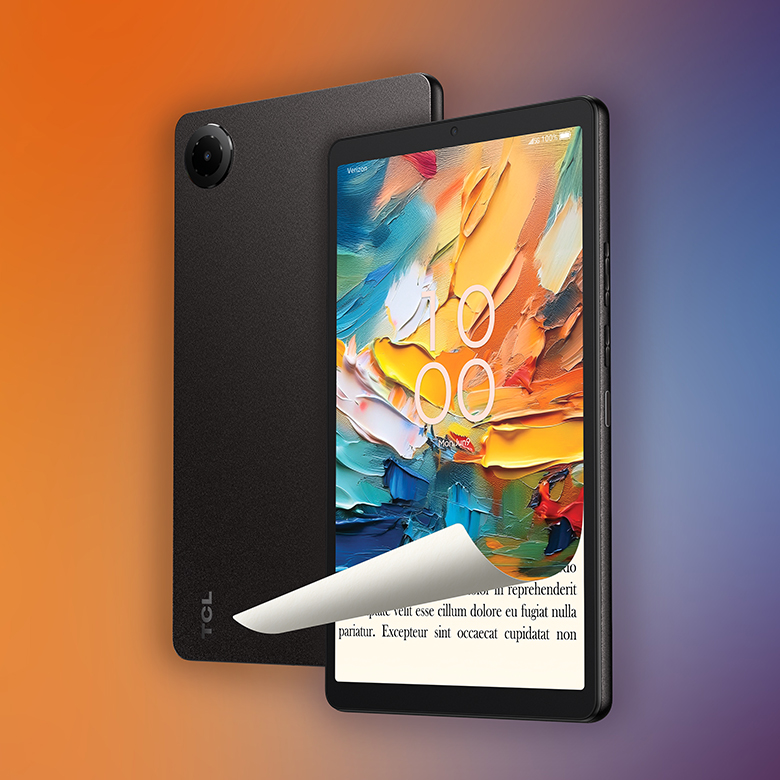 tablet displaying artwork on matte paper-like screen