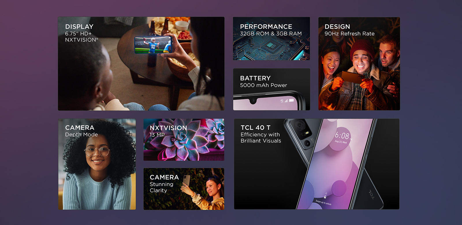 collage of phone key features