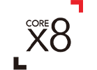 Octa-core processor icon