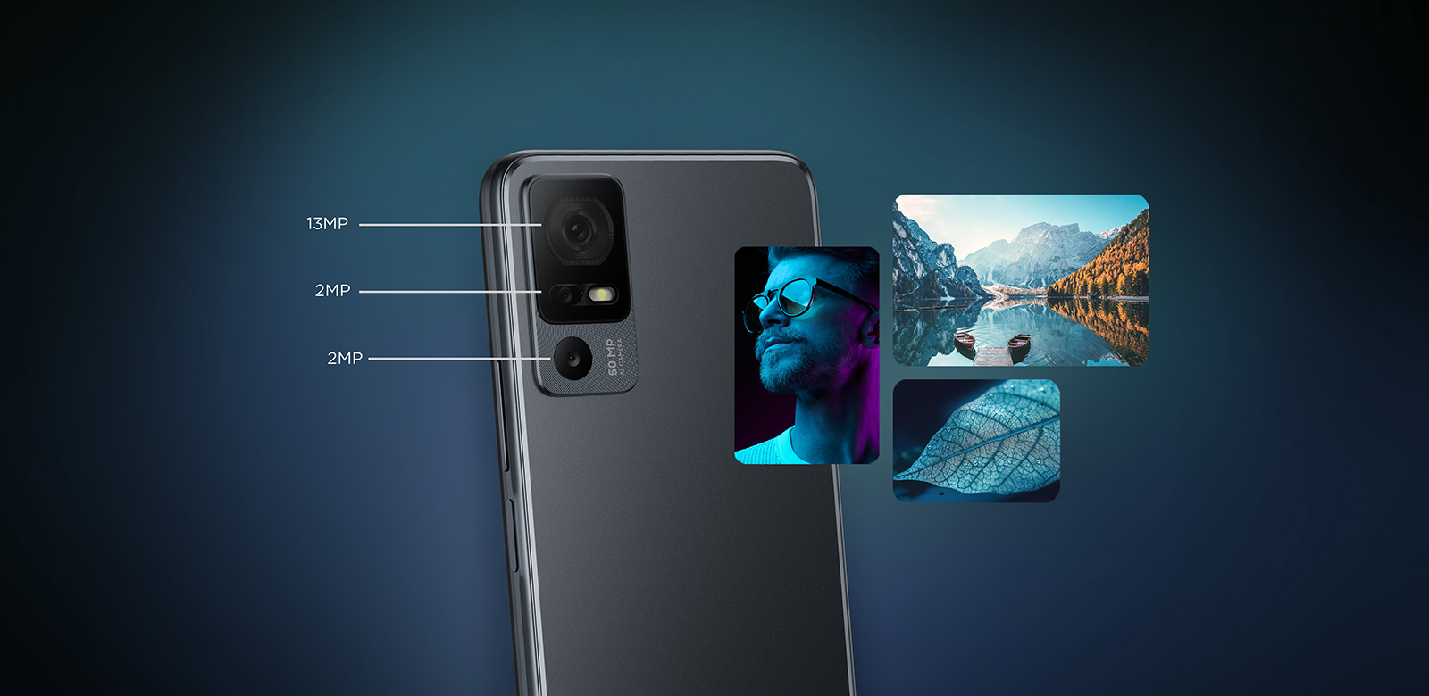 Phone featuring triple camera options 