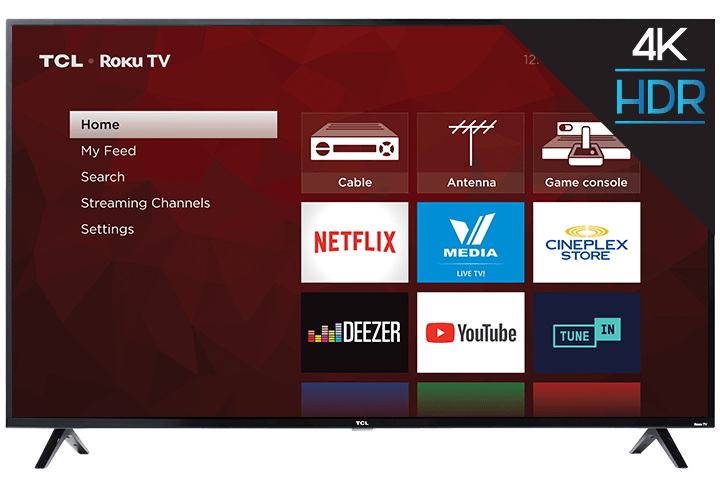 TCL 65" Class 4-Series 4K UHD LED Roku Smart TV 65S421 - Front View