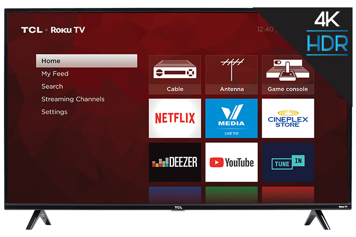 TCL 50" Class 4-Series 4K UHD HDR Roku Smart TV - 50S421 Front View